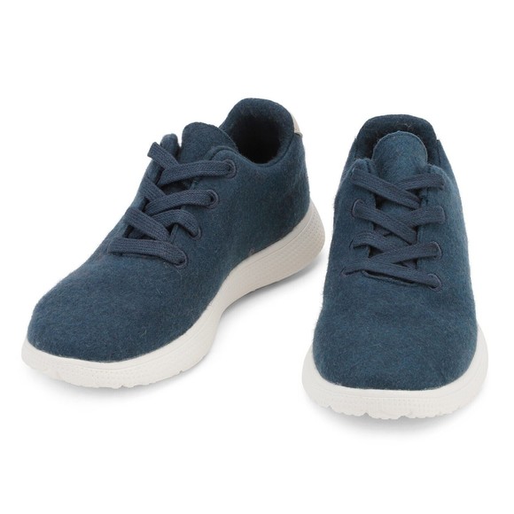 Egos Copenhagen Unisex Trainers Made out of Merino Wool Felt Denim Blue 10M - Picture 1 of 2